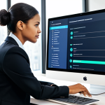 **
A professional individual, fully clothed in a modest business suit, seated at a modern desk in a sleek, well-lit office. The person is interacting confidently with a clean, intuitive digital interface on a large monitor, which displays advanced, customizable security settings for a password manager. The interface shows visual representations of adaptable password policies, multi-factor authentication options, and secure data categories. The individual's expression conveys competence and control, reflecting a sense of empowered security. safe for work, appropriate content, fully clothed, professional, perfect anatomy, correct proportions, natural pose, well-formed hands, proper finger count, natural body proportions, professional photography, high quality.

**
