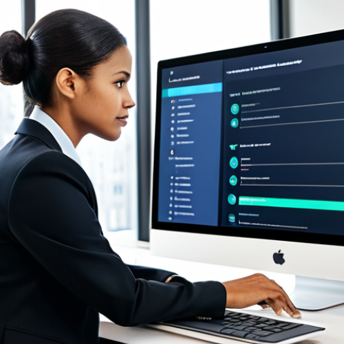 Home 7 **
A professional individual, fully clothed in a modest business suit, seated at a modern desk in a sleek, well-lit office. The person is interacting confidently with a clean, intuitive digital interface on a large monitor, which displays advanced, customizable security settings for a password manager. The interface shows visual representations of adaptable password policies, multi-factor authentication options, and secure data categories. The individual's expression conveys competence and control, reflecting a sense of empowered security. safe for work, appropriate content, fully clothed, professional, perfect anatomy, correct proportions, natural pose, well-formed hands, proper finger count, natural body proportions, professional photography, high quality.
**