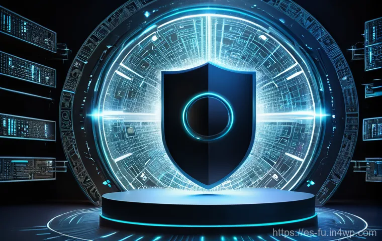 패스워드 관리 시스템의 데이터 암호화 기술 - **Digital Fortress: The Invisible Armor of Encryption**
An abstract, ethereal depiction of digit...