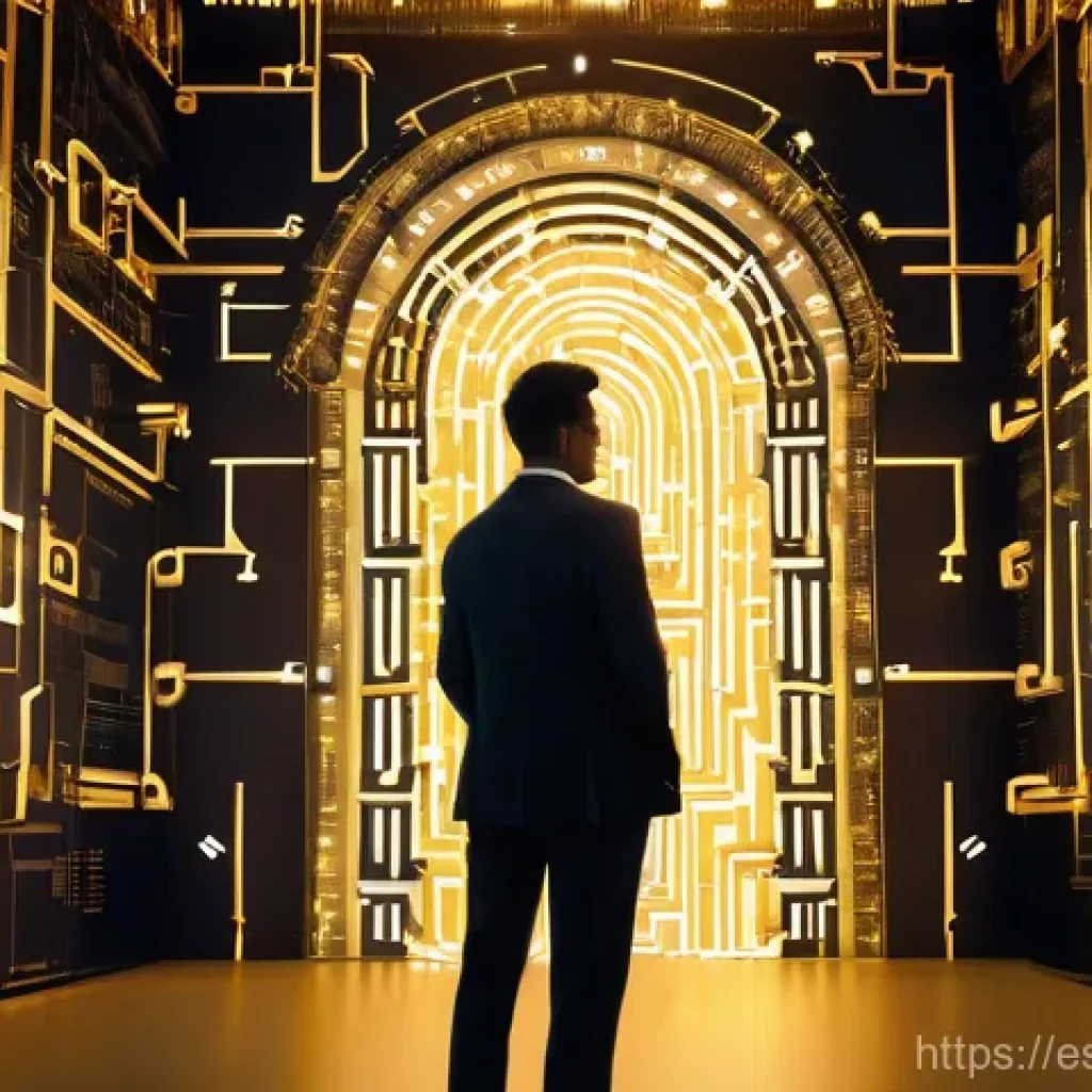 패스워드 관리 시스템의 신뢰성 검증 - **Prompt:** "A professionally dressed individual, embodying digital security, stands confidently bef...