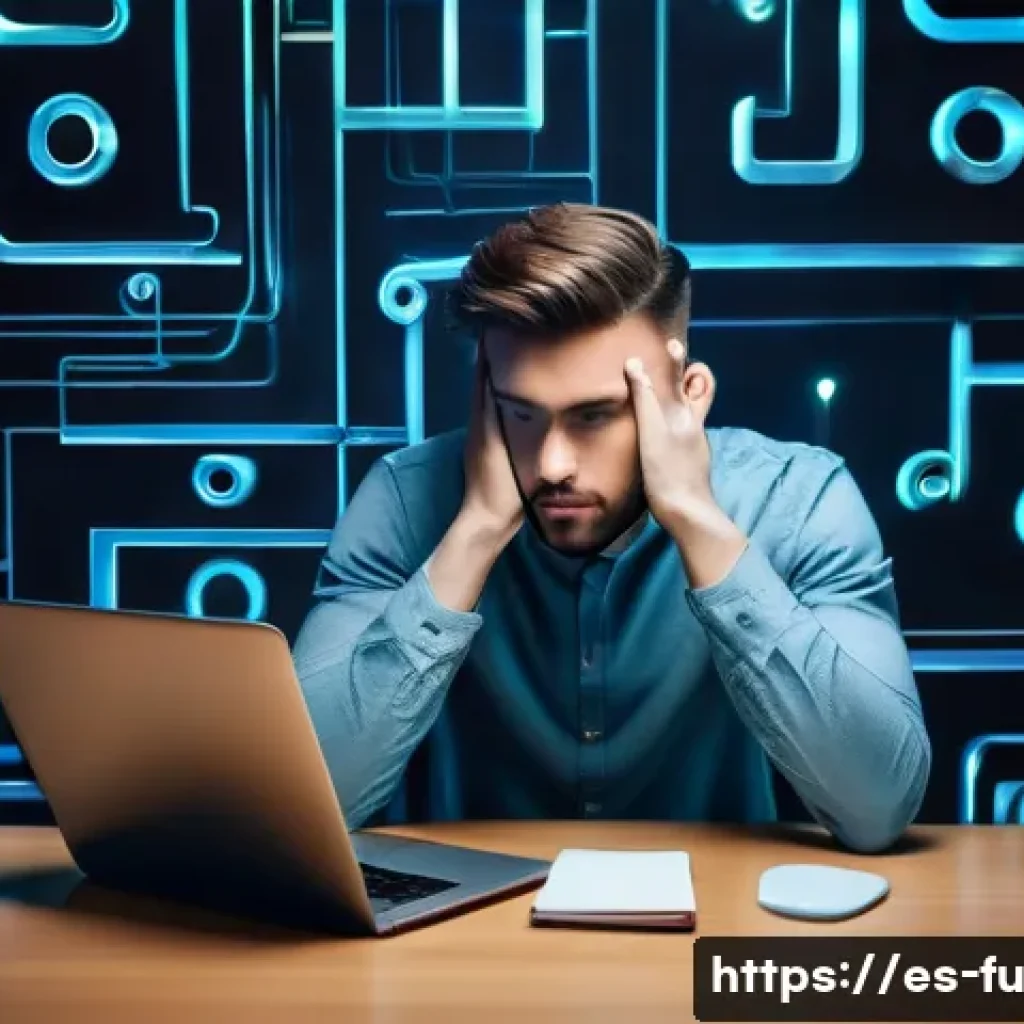 패스워드 관리 시스템의 기술 발전과 과제 - **Prompt:** A young adult, dressed in smart casual clothes, sits at a clean, modern desk, looking sl...