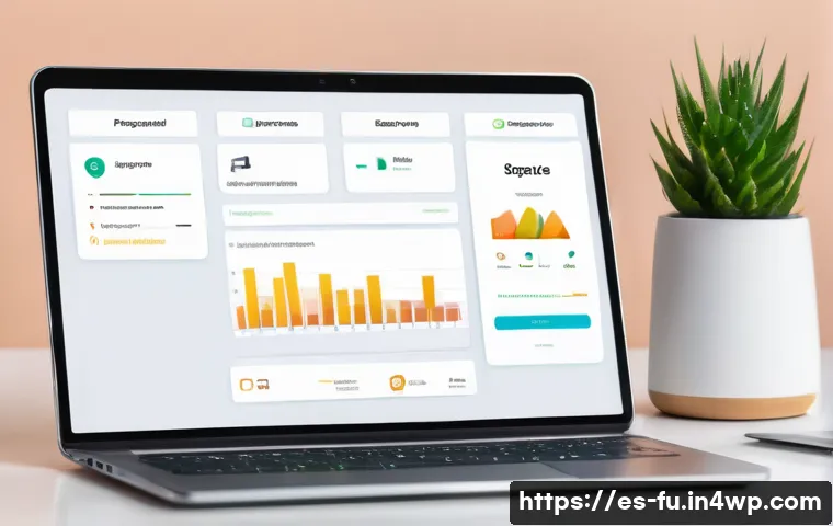 패스워드 관리 시스템의 지속 가능한 개발 방안 - A sleek, modern password manager interface displayed on multiple devices (smartphone, tablet, laptop...